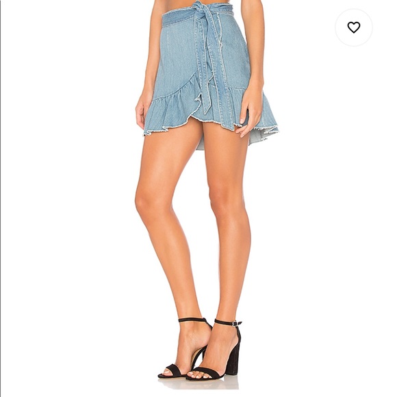 NWT Paige Nivelle ruffle wrap skirt in mantra - Picture 3 of 12